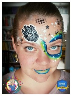 Painting Star Wars, Face Paint Makeup, Stars Wars, Adventures By Disney, Millennium Falcon, Face Paint