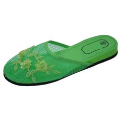 Chinese Mesh Slippers For Women, Platform Mesh Sandals, Lightweight Sandals Comfortable Green Flat Flip Flops, Green Comfortable Flat Flip Flops, Green Non-slip Slip-on Sandals, Green Non-slip Slippers For Spring, Green Slip-on Slippers For Spring, Comfortable Green Slippers For Spring, Spring Green Non-slip Slippers, Green Round Toe Slippers For Spring, Comfortable Green Summer Slippers