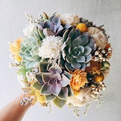 an image of a bridal bouquet on the instagram for etsysored