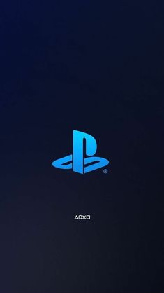 the playstation logo is displayed on a dark background