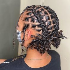 Short Locs Hairstyles Two Buns, Loc Styles For Females, Braid Back Loc Styles, Female Short Loc Styles Black Women, Coil Locs Style, Short Coil Locs Hairstyles, Loc Styles Two Low Buns, Starter Locs Styles Barrel Twist, Loc Styles To The Back