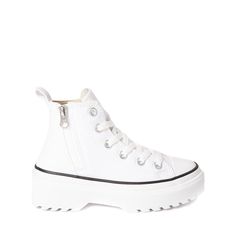 Converse Chuck Taylor All Star Lugged Lift Hi Sneaker - Little Kid - White | Journeys Kidz Converse Lugged, Converse Chuck Taylor All Star Lugged, Chuck Taylor All Star Lugged, All Star Lugged, Shoe Size Chart Kids, Converse Chuck Taylor White, Girls Converse, New Street Style, Converse White