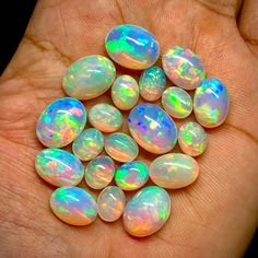 Rainbow Opal, Blue Opal, Bead Strand