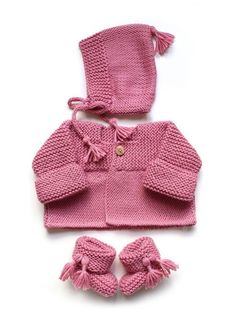 Knitted Baby Cardigan - PINK LADY - [ FREE Pattern & Tutorial ] Baby Cardigan Knitting Pattern Free, Baby Cardigan Pattern, Knit Cardigan Pattern, Baby Sweater Patterns, Baby Knitwear, Baby Cardigan Knitting Pattern