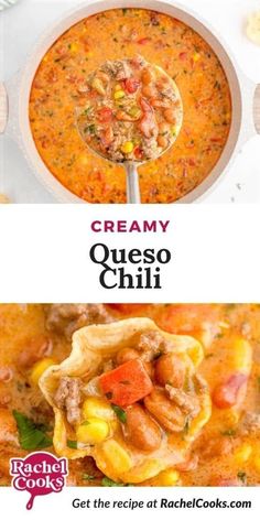 creamy quesadilla soup recipe with text overlay