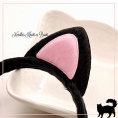 Girls black cat ear plush headband, black and pink hairband. Black and Pink Plush Cat Ears Headband for girls. Your little one will love wearing her cat ears around the house, playing dress up and even when running errands with mom. . One size fits all for toddlers-teens. Other styles and girls styles are available as separate listings. Pink Hairband, Cat Ears Headband, Headband Outfit, Headband Black, Ears Headband, Cat Ear, Hair Hoops, Girls Black, Ear Headbands