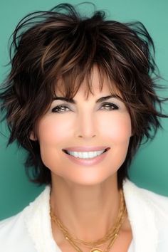 Shag Hairstyles For Gray Hair, Shag Hair Styles For Older Women, Short Thick Wavy Hairstyles, Hair Styls, Hair Shag, Shoulder Haircut, Rocker Hair, Short Shaggy Haircuts, Short Shag Haircuts