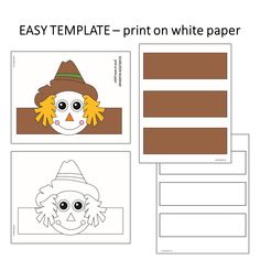 the printable paper for halloween themed crafts is shown with an image of a scare