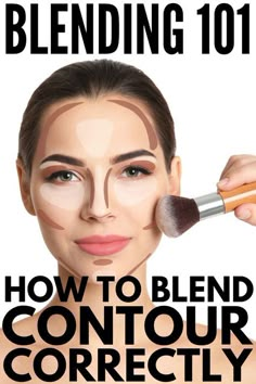 How to Blend Contour: 9 Tips and Products | If you’re looking for step by step tips and tutorials to teach you how to blend contouring like a pro, this post is for you! Whether you prefer to work with brushes or a sponge, a contour stick or powder, have a round or square face, we’ll teach you how to use contour and highlight for a sculpted look you’ll love! #howtocontour #contourmakeup #contour #contouring Contour And Highlight For Round Face, Flawless Contour Makeup, How To Conture Make Up, Contour Makeup Brushes, Step By Step Foundation Application, Best Make Up Brands For Women Over 50, Powder Contouring Tutorial Step By Step, Do You Contour Before Or After Foundation, Contour Round Face Step By Step