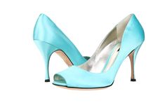 DOLCE & GABBANA tiffany blue satin open toe classic pumps heels size 40.5  NEW W/ BOX     224478 Tiffany Blue Heels, Tiffany Blue Shoes, Digital Wardrobe, Blue Heels, Classic Pumps, Tiffany Blue, Blue Satin, Blue Shoes, Aqua Blue