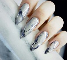 Marble-stone nails Nail Marble, Nail Art Machine, Unghie Sfumate, Marble Nail Designs, Marble Nail, Nail Time, Nagel Tips