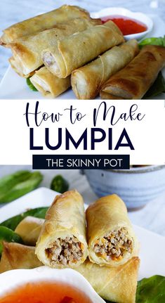 how to make lumpa the skinnyy pot with dipping sauce on top and an image of