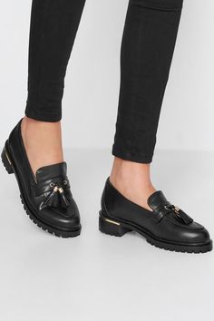 Shop LTS Black Tassel Loafers In Standard Fit at Yours Clothing. Discover women’s plus size clothing in sizes 10-36 with fast delivery. Grey Knitwear, Black Knitwear, Loafer Style, Long Tall Sally, Loafers Style, Tall Clothing, Tassel Loafers, Faux Leather Fabric, Women's Loafers