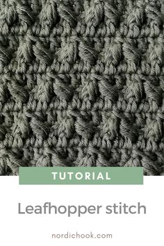 the crochet stitch pattern is shown with text overlaying it