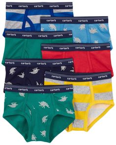 Crafted in soft cotton, these briefs are equipped with a no-pinch elastic waistband and a tag-free label. Cotton Stretch Multi-pack Boxer Briefs, Stretch Cotton Multi-pack Boxer Briefs, Stretch Cotton Boxer Briefs Multi-pack, Multicolor Cotton Boxer Briefs For Summer, Cotton Multi-pack Bottoms For Loungewear, Blue Cotton Multi-pack Bottoms, Pants Shirt Men, Boys Socks, Free Label