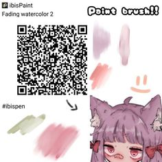 Brush Code, Arte Do Kawaii, Ibis Paint X, Brush Drawing, Paint Brush Art