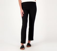 Give your denims a day off and don these slim pants instead. With pull-on convenience, soft jersey fabrication, and plenty of casual style, this sleek silhouette is likely to become your fashion favorite. From Women with Control®. Slim Pants Women, Tall Women, Slim Pants, Pull On Pants, Pants Black, Day Off, New Woman, Ankle Length, Knit Jersey