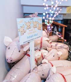 inflatable pigs are for sale at the store