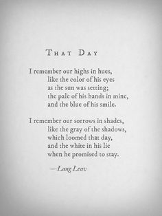 a poem written in pink ink on white paper with words that say, that day i remember our high in hues, like the color of his eyes as the sun was setting