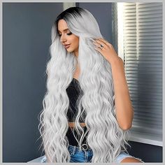 These Womens Wigs Are Made Of Imported High-Quality Synthetic Materials,Using Newly Upgraded Production Technology.This High-Quality Material Can Not Only Be Used For A Long Time,It Is Very Close To The Real Hair,And It Can Make The Wig's Curly Hair Shape Last Longer And Look Better.Minimum Shedding And Tangling. 30 Inch Long Wavy Wig Is Suitable For Any Face Shape.A Natural Wavy And Stylish Appearance Helps You Change Your Style And Become More Confident And Charming. Breathable Rose Net Cap Ma Curly Hair Shape, Hair Shape, Become More Confident, Long Wavy Wig, Change Your Style, Wavy Wigs, Wavy Wig, Real Hair, Synthetic Materials