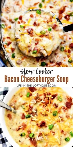 this slow cooker bacon cheeseburger soup is the best way to use it