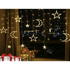 Decoraciones Ramadan, Led Curtain Lights, Ramadan Kareem Decoration, Led Curtain, Curtain String Lights, Star Lamp, Lampe Decoration, Neon Wedding, Decorating With Christmas Lights