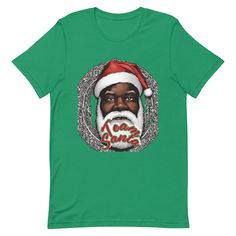 MELANATED SANTA, BLACK SANTA, AFRICAN AMERICAN SANTA, TEAM SANTA Having a hard time finding a Black Santa T-shirt that is also cool?  Well look no further this tee is sure to turn heads. This t-shirt is everything you've dreamed of and more. It feels soft and lightweight, with the right amount of stretch. It's comfortable and flattering for all.  * 100% combed and ring-spun cotton (Heather colors contain polyester) * Fabric weight: 4.2 oz./yd.² (142 g/m²) * Pre-shrunk fabric * Side-seamed constr Black Christmas Streetwear T-shirt, Black T-shirt For Christmas Streetwear, Black Festive Streetwear T-shirt, Cotton Christmas T-shirt For Streetwear, Christmas Cotton T-shirt For Streetwear, Christmas Streetwear Cotton T-shirt, Christmas Crew Neck T-shirt For Streetwear, Christmas Crew Neck Streetwear T-shirt, Christmas Streetwear Crew Neck T-shirt