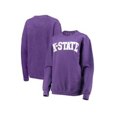 There's no need to cover up your festive game day getup when you've got this Comfy Cord Vintage Wash Basic Arch pullover sweatshirt from Pressbox. It features bold Kansas State Wildcats graphics and a lightweight design, so it's easy to bring with you on the go. Every time you slip this fun sweatshirt on, you'll send good vibes toward the Kansas State Wildcats.There's no need to cover up your festive game day getup when you've got this Comfy Cord Vintage Wash Basic Arch pullover sweatshirt from Collegiate Long Sleeve Fleece Top, Purple Crew Neck Fan Gear Top, Purple Crew Neck Top For Fan Gear, Sporty Fan Gear Tops For Winter, Purple Long Sleeve Sweater With Letter Print, Collegiate Fleece Tops For Game Day, Collegiate Fan Gear Tops For Winter, Collegiate Crew Top For Winter, Collegiate Style Winter Fan Gear Tops