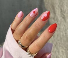 Hot Nail Designs, Red Valentine, Hot Nails, Minimalist Nails, Fancy Nails