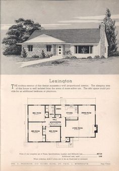 an old house is shown with two different plans