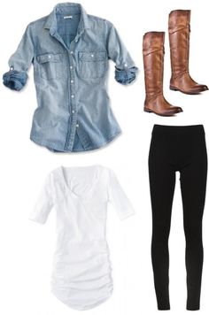 denim shirt idea Other Outfits, Thanksgiving Outfit, Different Outfits, Casual Fall Outfits, Fall Winter Outfits