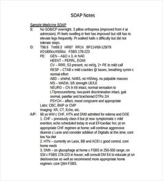 the instructions for soap notes are shown in black and white, with text above it