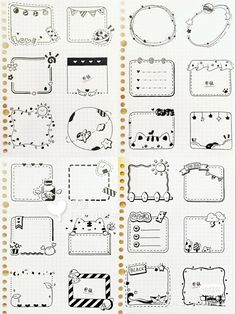 the pages are lined up and ready to be filled with doodled animals, birds, and other things