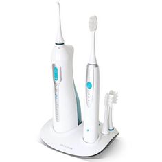 Poseidon Irrigator and Toothbrush Combo - ToiletTree Products- Prevent Bad Breath, Counter Clutter, Hygiene Routine, Bathroom Counter, Teeth Care, Counter Space