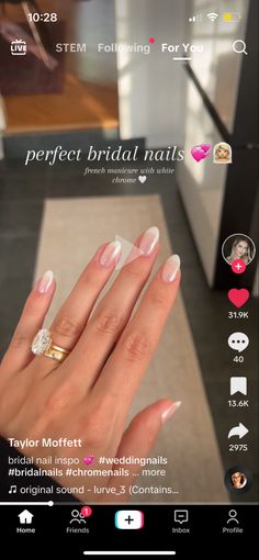 Bridal Nails French, French Bride, Nails Bridal, Engagement Nails, Smink Inspiration, Wedding Nail, Bride Nails, Nails French, Neutral Nails