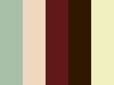 the color palette is brown, green, and beige with some red on it's side