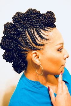 Mohawk Braids With Heart, Canerow Hairstyles, Braiding Pattern, Mohawk Braids, Braided Mohawk Hairstyles, Curly Mohawk, New Natural Hairstyles, Mohawk Styles, Thick Braid