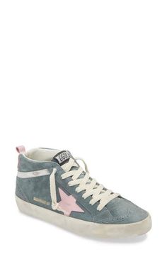 Perfection Aesthetic, Golden Goose Running Sole, Golden Goose Mid Star, Golden Goose Mid, Mid Top Sneakers, Sole Sneakers, Pink Sneakers