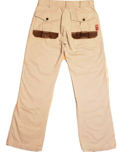 Vintage GUESS Chinos/Khakis Mens Pants, 100% Cotton Red Label, Color: light Beige/Tan Sz 32" waist X32" inseam 9.8" leg opening 11" Rise Flap Pockets on back with faux suede and signature Vintage Red Tag. Nice soft feel Shipped with USPS Priority Mail. Retro Cotton Cargo Pants With Side Pockets, Retro Cotton Cargo Pants With Pockets, Retro Cotton Pants With Side Pockets, Retro Cotton Pants With Patch Pockets, Vintage Cotton Cargo Pants For Outdoor, Vintage Cotton Outdoor Pants, 90s Cotton Pants With Side Pockets, 90s Style Cotton Pants With Side Pockets, Retro Cotton Cargo Pants With Belt Loops