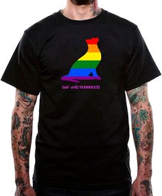 Gay And Purroud T-Shirt Unisex Gildan Softstyle Tshirt Printed on Gildan Soft style Unisex t-shirts which are pre shrunk and will last a lifetime. T-shirt size guide: Size (to fit chest):  S: 34/36   M: 38   L: 40/42   XL: 44/46   XXL: 48/50 UK items are sent 1st class via Royal Mail. International items are sent as standard without tracking, unless tracking is selected. Look out for our other listings! Don't see what you're looking for? Message us for a custom order! As with all printed garment Pre-shrunk Crew Neck Shirt For Pride, Casual T-shirt For Pride Streetwear, Pride Short Sleeve T-shirt With Letter Print, Pride Letter Print Short Sleeve T-shirt, Casual Pride Crew Neck T-shirt, Casual Crew Neck T-shirt For Pride, Pride Graphic Print Short Sleeve T-shirt, Casual Black T-shirt For Pride, Pride Letter Print Crew Neck T-shirt