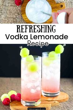 A glass of refreshing vodka lemonade with melon balls and ice. Melon Ball Drink, Raspberry Vodka Drinks, Cuba Libre Cocktail, Homemade Lemonade Recipes, Light Cocktails, Raspberry Vodka, Raspberry Liqueur, Refreshing Cocktail