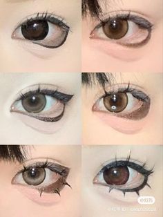 Doe Siren Eyes Aesthetic, Doe Eyes Vs Siren Eyes, Doe Eyes Makeup, Doe Makeup, Doe Eye Makeup, Characters Cosplay, Siren Eyes, Bangs Ideas, Korean Eye Makeup