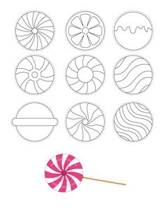 an image of candy lollipops cut out