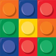 an image of colorful squares with circles on them