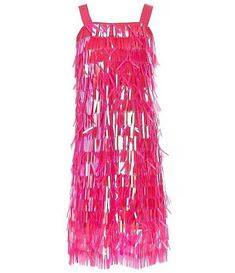 Allison & Kelly Big Girls 7-16 Layered Sequin Sheath Dress | Dillard's Pink Sleeveless Sequin Dress For Holidays, Sleeveless Sequin Dress With Fringe, Sleeveless Sequin Fringe Dress For Summer, Summer Sequin Dress With Fringe, Sleeveless Fringe Sequin Summer Dress, Glamorous Summer Sequin Dress With Fringe, Spring Party Sequin Dress With Fringe, Pink Fringe Dress For Spring, Eras Tour Dress