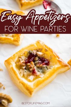 easy appetizers for wine parties