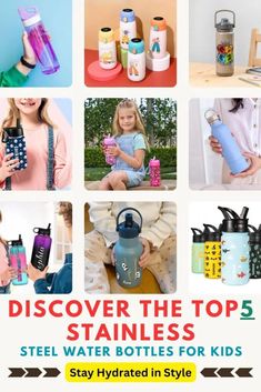 the top 5 stainless steel water bottles for kids to stay hydrated in style