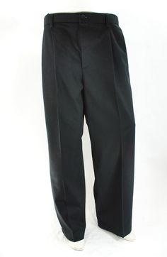 Dockers Black Signature Khaki Big & Tall Classic Fit Pleated Pant 44x30 Black Full Length Work Pants With Welt Pockets, Black Full-length Dress Pants With Welt Pockets, Black Full Length Dress Pants With Welt Pockets, Classic Black Flat Front Pants, Black Dress Pants With Welt Pockets And Flat Front, Black Flat Front Work Pants With Welt Pockets, Pleated Pant, Pleated Pants, Big & Tall