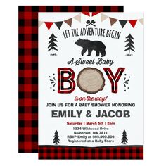 a lumber themed baby shower is shown