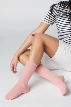 Upgrade your daily look with our spectrum of sublimely soft Merino Wool socks! These comfortable styles will help you color up your wardrobe in comfy fashion. Details:• Style: A shorter crew length in Blush pink. Unisex by design.• Material: 20% Merino Wool, 35% Spandex, 45% Acrylic.• Care: Machine wash cold. Do not iron. Tumble dry low or hang dry.• Color: Pink• Made in South Korea. Size: Small (US women's shoe size: 4-10) *Proudly partnering with Hooray Sock Co. for this new collection! Merino Wool Socks, Small Women, Wool Socks, Comfy Fashion, Daily Look, Comfortable Fashion, Knee High Sock, Over Knee Boot, Blush Pink